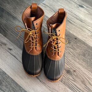 G.H. Bass & Co. Mallard waterproof duck boots  brown leather uppers men’s 13